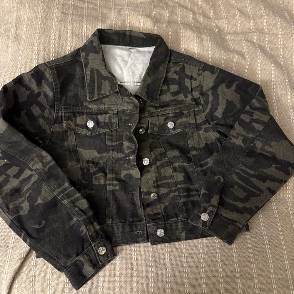 Camouflage Denim Jacket size XS